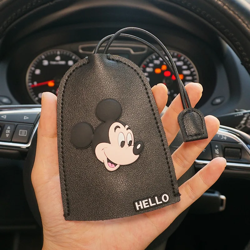 

Disney 2021 New Wallet Mickey Mouse Pocket Deluxe leather key bag female coin purse card bag pochette femmeWomen's wallet