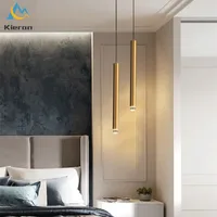 Post-Modern Luxury Minimalist Led Pendant Light Restaurant Bar Strip Bedroom Study Bedside Lamp Home Decor Hanging Lamp Fixtures