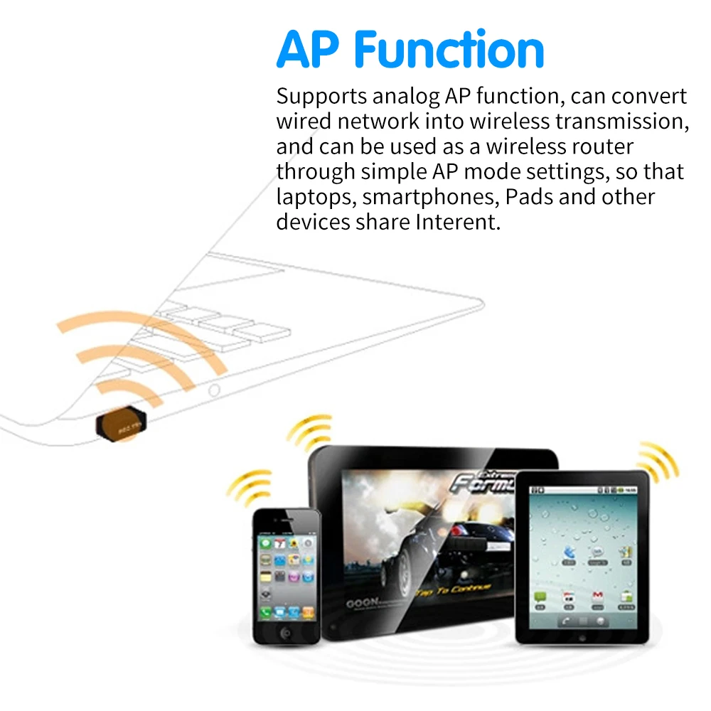 USB wi-fi адаптер для ПК 150 Мбит/с беспроводной модуль компьютера ноутбуков сетевая