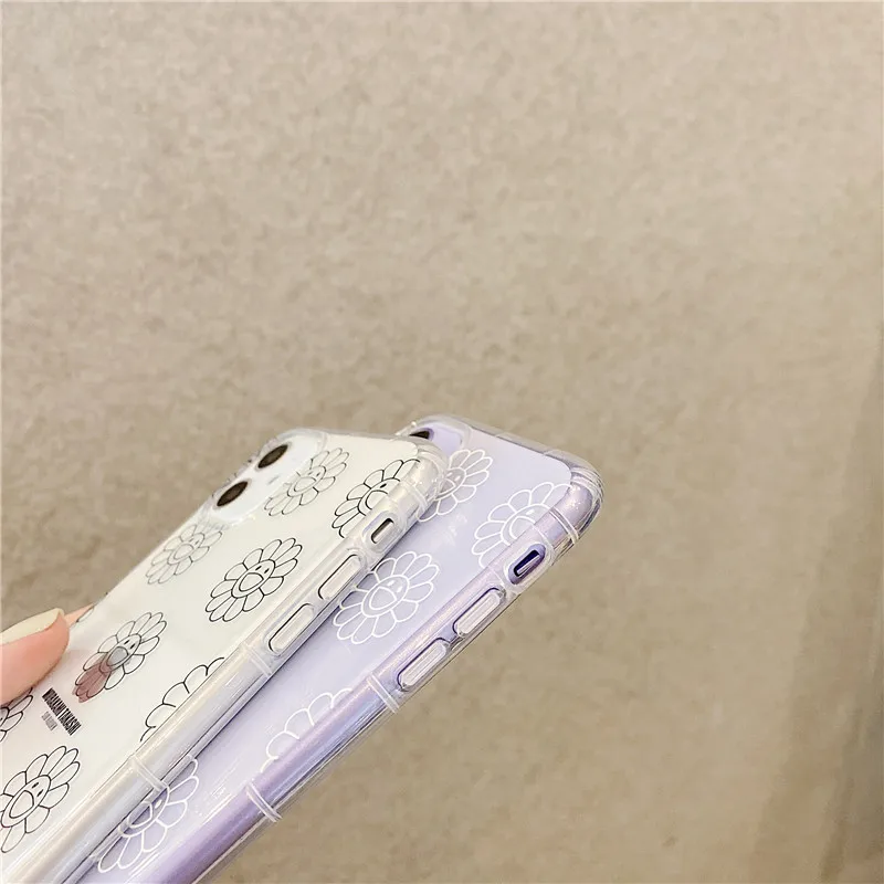 Простой чехол для телефона с изображением подсолнуха iphone 11 Pro Max 7 8 plus X XR XS