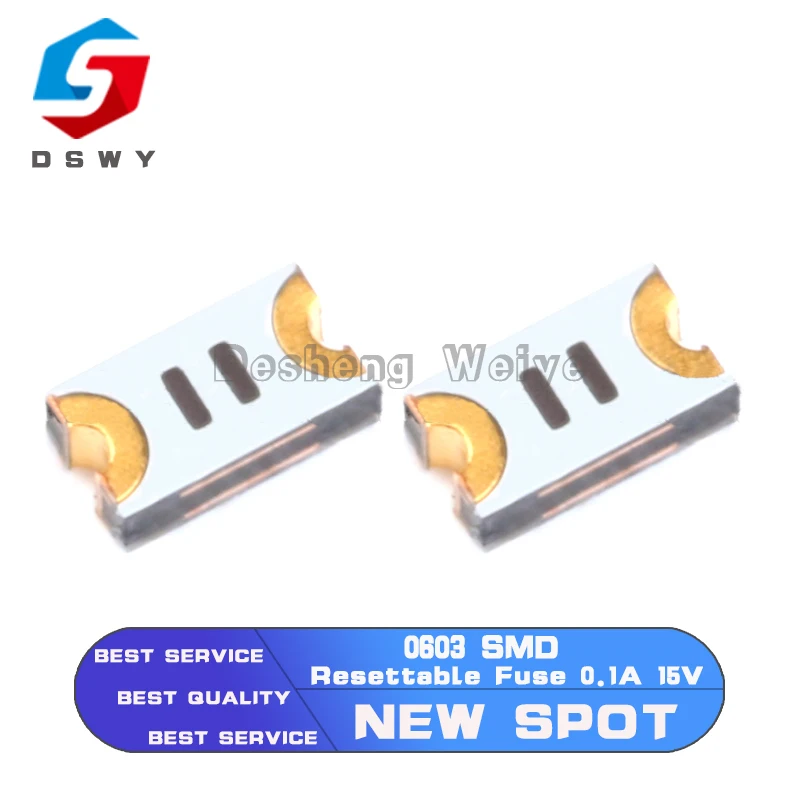 

100PCS 0603 SMD self-recovery fuse fuse PPTC MF-FSMF010X-2 0.1A 15V New Spot