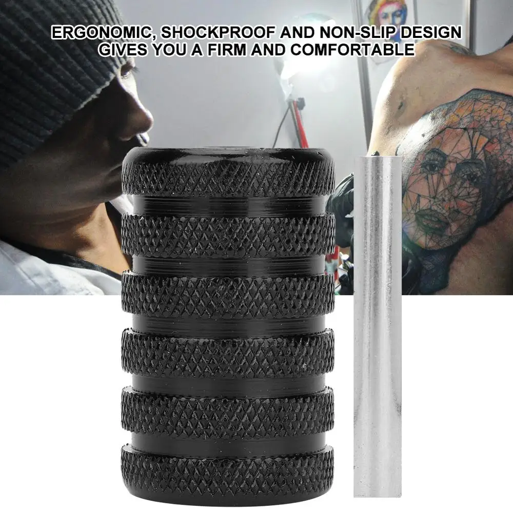 

1Pcs Multiple Models Metal Tattoo Machine Grip Handle Accessories Anti-Skid Shock Knurling Design Tattoo Supplies Body Art Tool