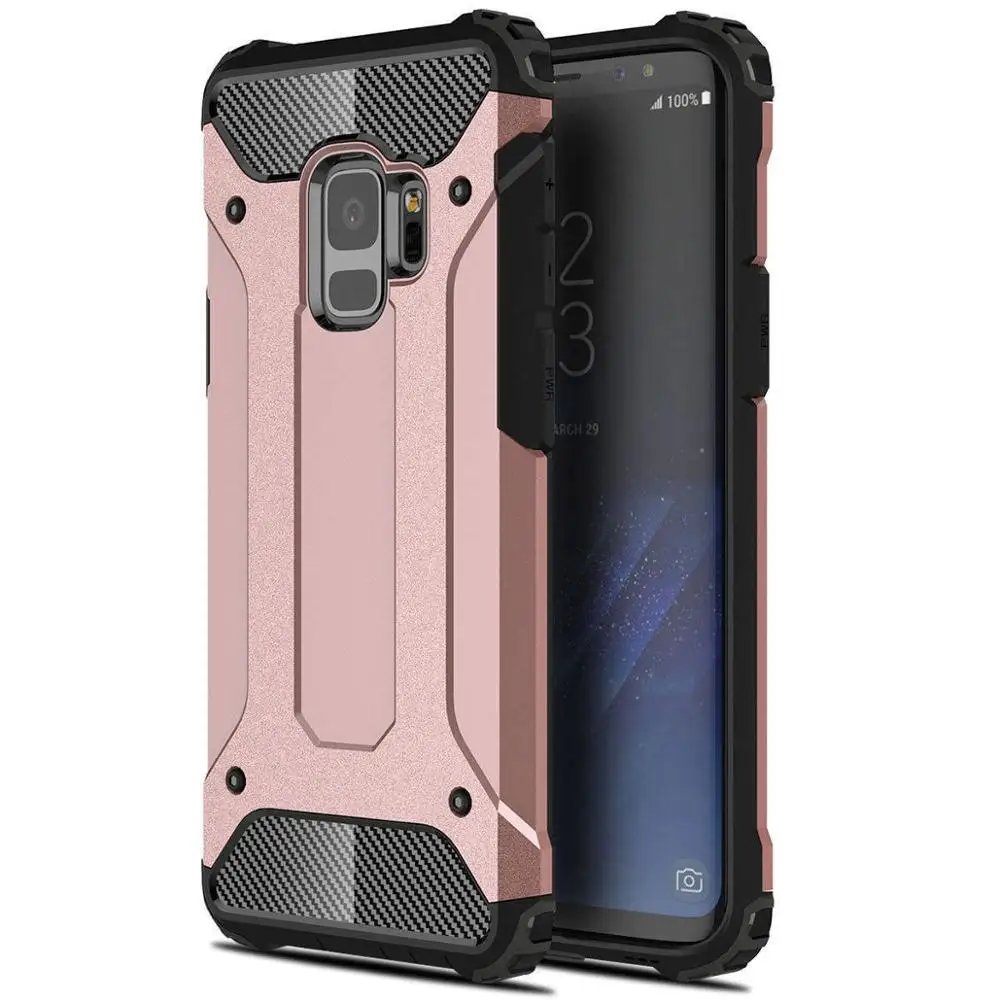 Rose Gold Роскошный Жесткий прочный защитный чехол для телефона для samsung Galaxy S10 S9 S8 плюс S7 S6 край S5 S10e противоударный защитный чехол - Цвет: Rose Gold