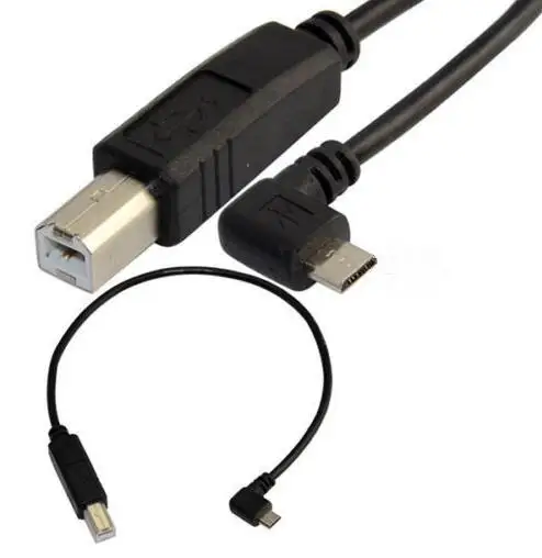 

USB 2.0 B Male to USB Micro 5 pin Male Right Angled Cable