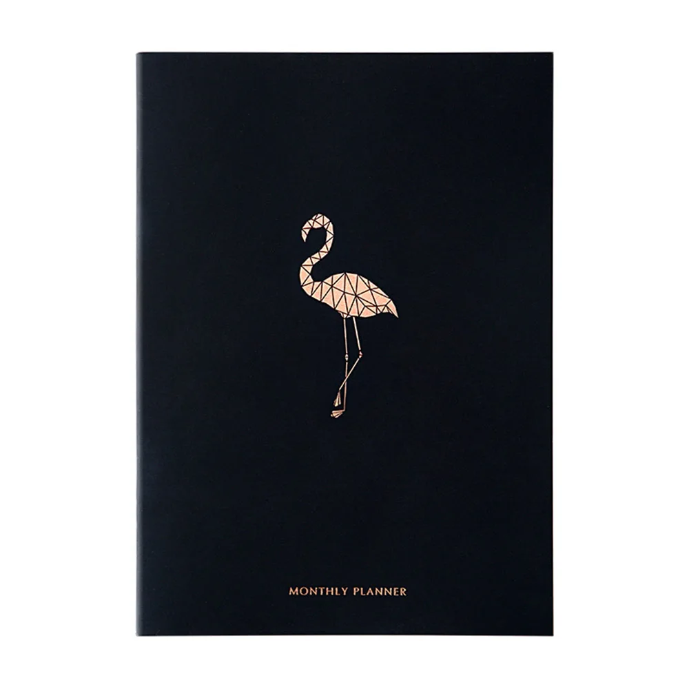Flamingo Планировщик, органайзер, Ежедневник формата А4, еженедельный ежемесячный блокнот и журнал, Kawaii, черный, Снова в школу, записная книжка, настольная книга для путешествий - Цвет: Flamingo