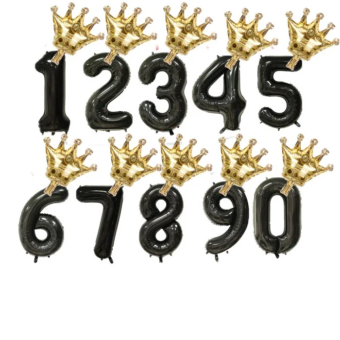 as picture 2pcs 40 дюймов шар с цифрами 1, 2, 3, 4, 5 цифр гелиевые шары из фольги для детского душа 1 день рождения, вечеринки, свадьбы, декоративные шары, принадлежности - Цвет: as picture 2pcs