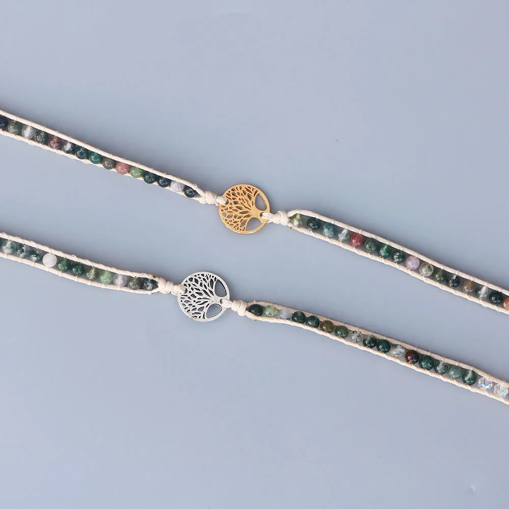 EDOTHALIA ручной работы на вощеном шнуре из обруч Древо жизни браслеты с брелоками