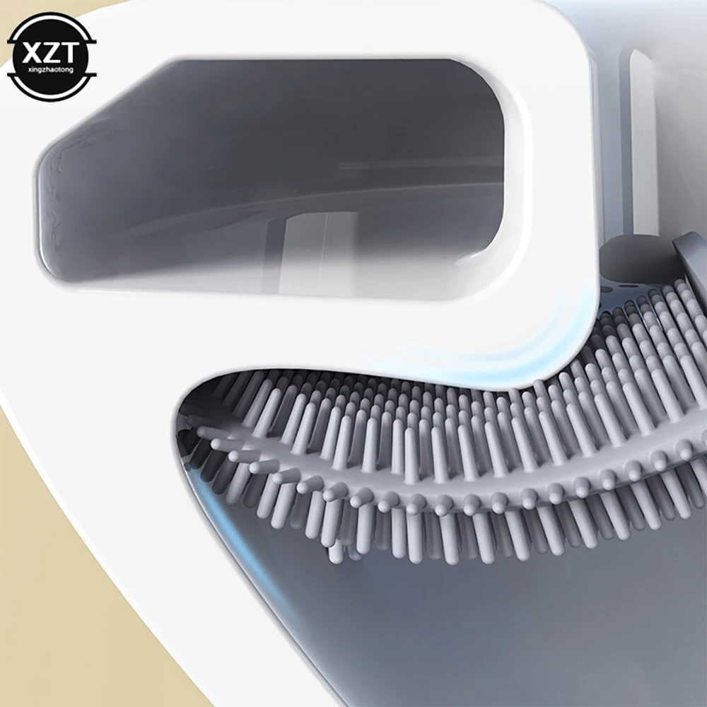 Мягкая воздухопроницаемая Водонепроницаемая щетка для унитаза с основанием из