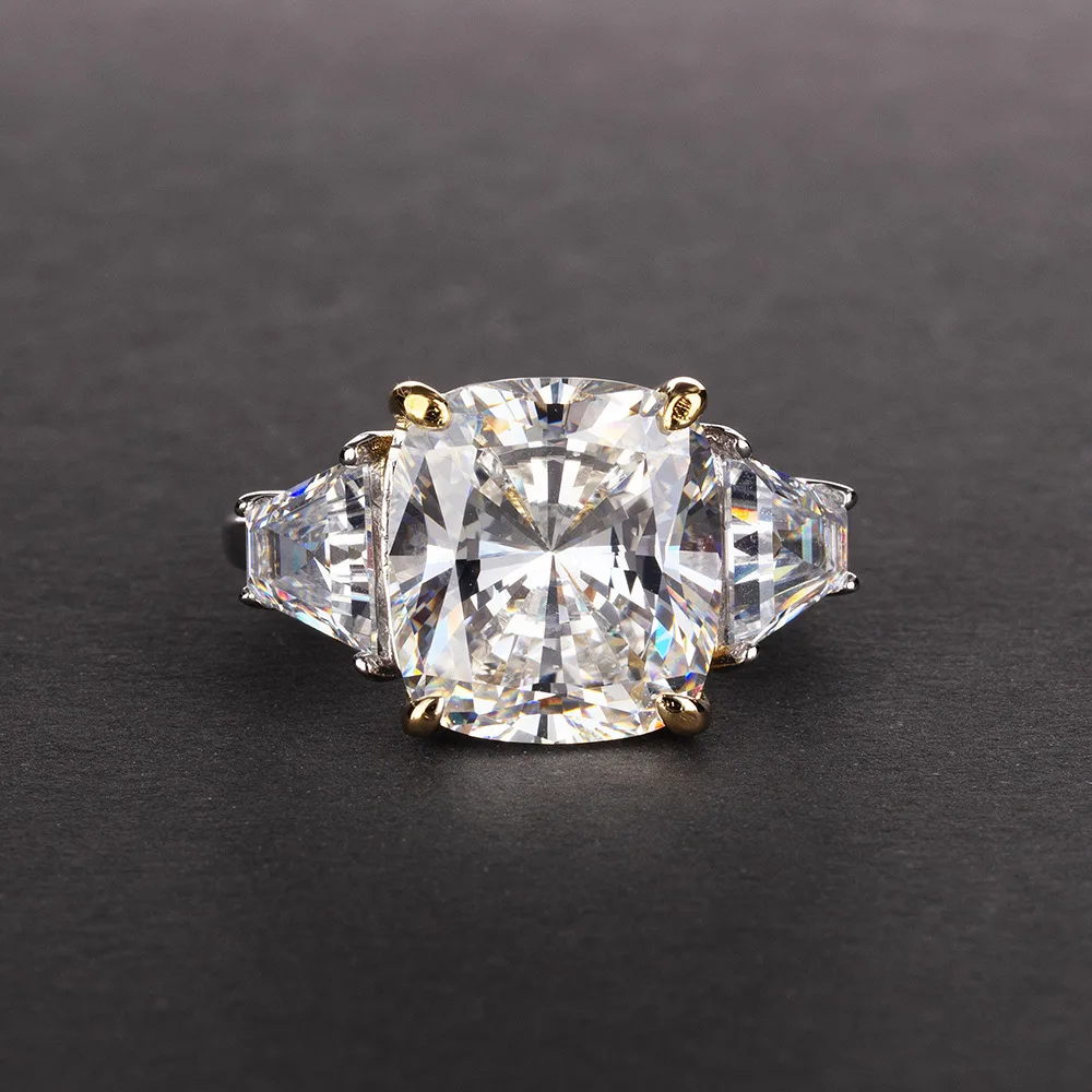 

CMajor 100% Solid S925 Sterling Silver Luxury Jewelry 5A Big Cubic Zirconia Engagement Brand Bridal Bijoux Ring for Women