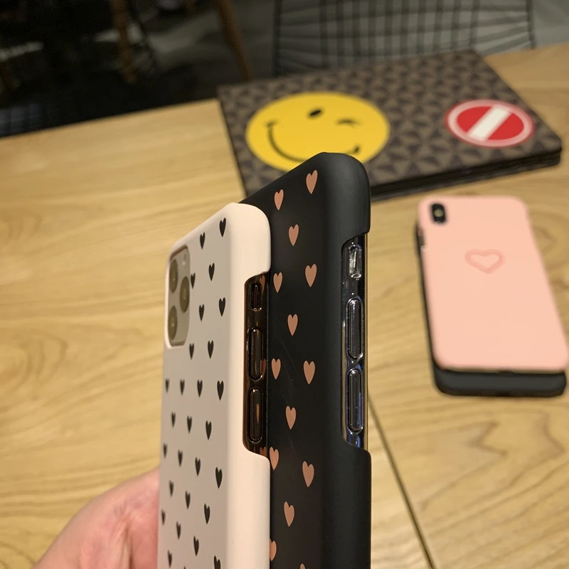 Карамельный цвет сердце любовь Матовый Жесткий Пластиковый ПК Защитный чехол