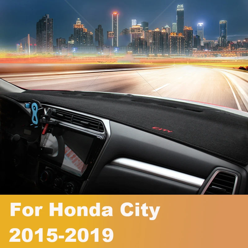 Для Honda City GM6 2015 2016 2017 2018 2019 приборной панели автомобиля крышка коврики Избегайте