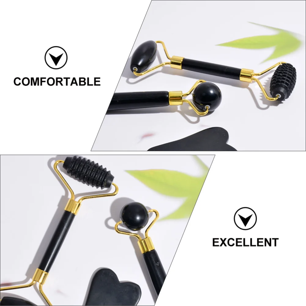 

2PCS Body Face Obsidian Massager Handheld Facial Massager Face Beauty Massager