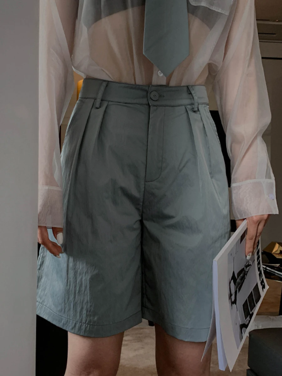 Женский осенний костюм-ветровка средней длины Свободный Длинный Тренч-шорты с