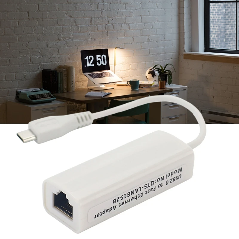 

Ethernet Adapter Wired Foldable Micro USB LAN Adapter USB to 10/100 Network Port High-quality Computer Accessories