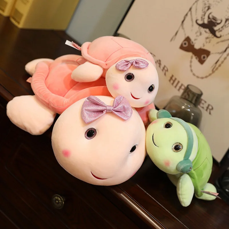 

25cm/40cm/60cm Kawaii Couple Turtle Plush Toy Soft Stuffed Cartoon Animal Tortoise Doll Bed Sleeping Pillow Kids Best Gifts