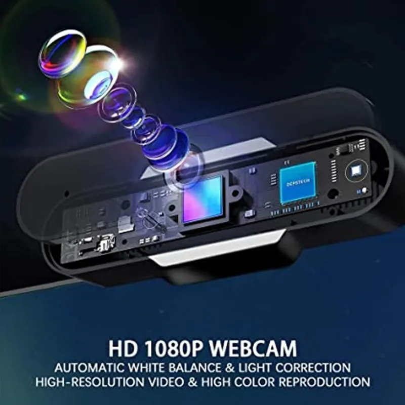 Веб-камера 2K с монитором микрофона веб-камерой Plug &amp Play USB Web a видеокамера для ПК