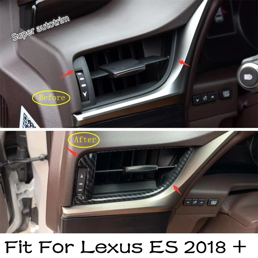 

Lapetus Dashboard Side Air Conditioning AC Outlet Vent Cover Accessories Interior Trim 2 Pcs ABS Fit For Lexus ES 2018 - 2021
