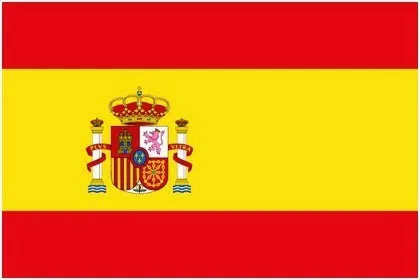 Spain 10 упаковок, Национальный ручной Флаг США, Великобритании, ЕС, России, Франции, Испании, Нидерландов, Израиля, 14x21 см, ручные флаги с пластиковыми флажками - Цвет: Spain