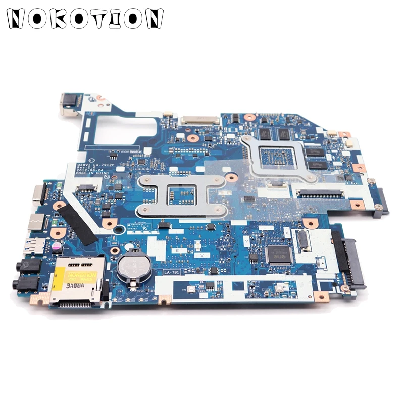 NOKOTION для acer aspire E1-571G V3-571G Материнская плата ноутбука NBY1X11001 Q5WVH LA-7912P основная плата HM77 DDR3 GT630M видеокарта