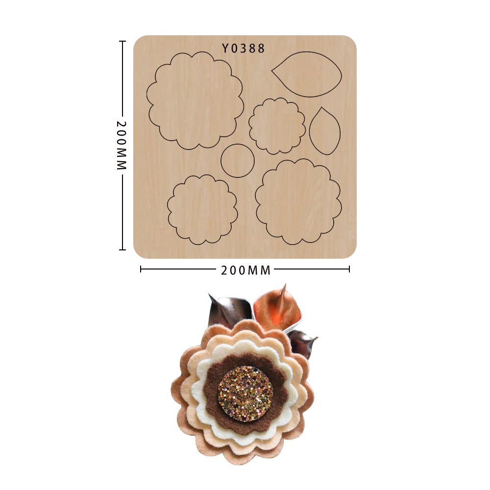 

Flower Cutting Dies Wooden Diy Handmade Knife Mold Making Decor Supplies Dies Template Suitable For Common Die-Cutting Machines