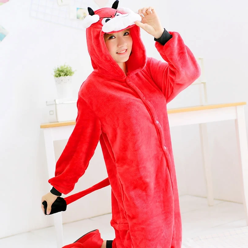 

Adult Bull OX Kigurumi Onesie Women Animal Costume Fancy Soft Anime Cosplay Sleepwear Unisex Winter Jumpsuit