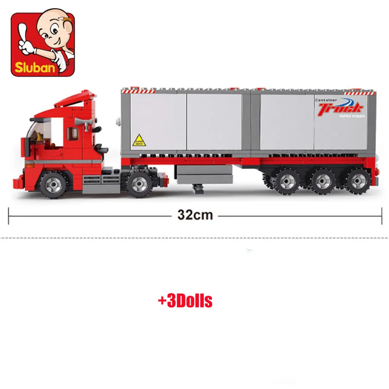 

Sluban Truck Lorry Van Technic Car Model Building Blocks DIY Handicrafts Puzzle Toys Birthday Gifts Kids Bricks Set Desk Decor