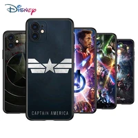 avengers captain america silicone black cover for apple iphone 13 12 mini 11 pro xs max xr x 8 7 6s 6 plus se phone case