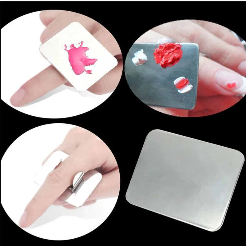 Смеситель для макияжа из нержавеющей стали на палец смесительная пластина