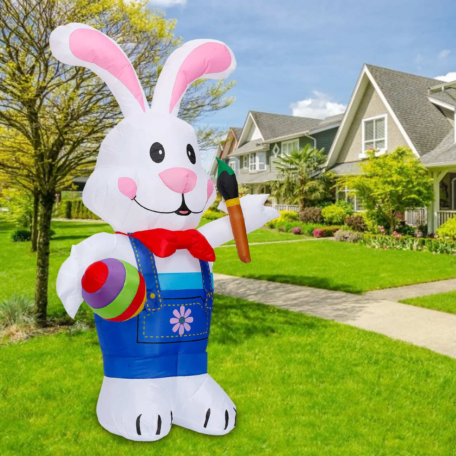 

1.8m Party Inflatable Bunny Handheld Pen Led Lighting Outdoor Indoor Holiday Decoration Easter Inflatable Light-up Props