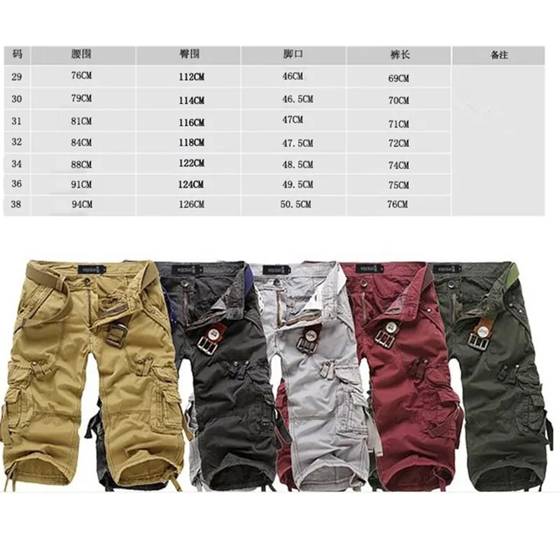 2020 карго шорты мужские камуфляжные летние Горячая Распродажа хлопок