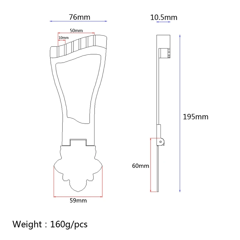 

New Guitar Solid Replacement Bridge Tailpiece for Jazz Archtop Electric Guitar Musical Parts
