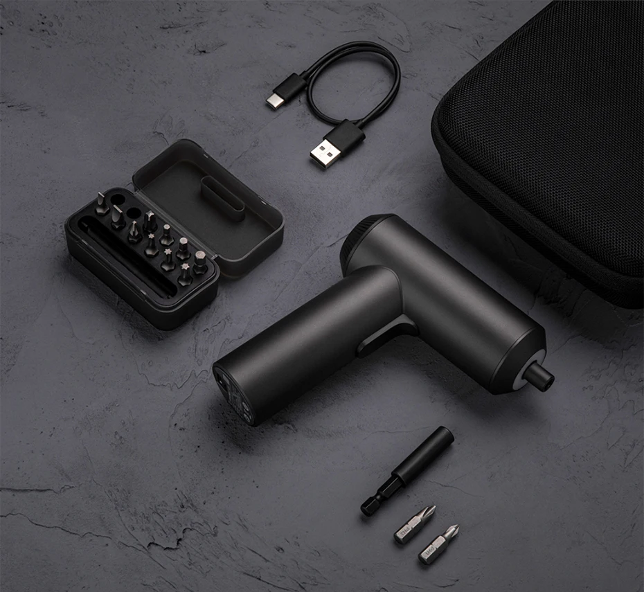 Xiaomi Mijia Беспроводная перезаряжаемая отвертка 3,6 V 2000mAh Li-Ion 5N. m электрическая отвертка с 12 шт S2 Биты для отвертки
