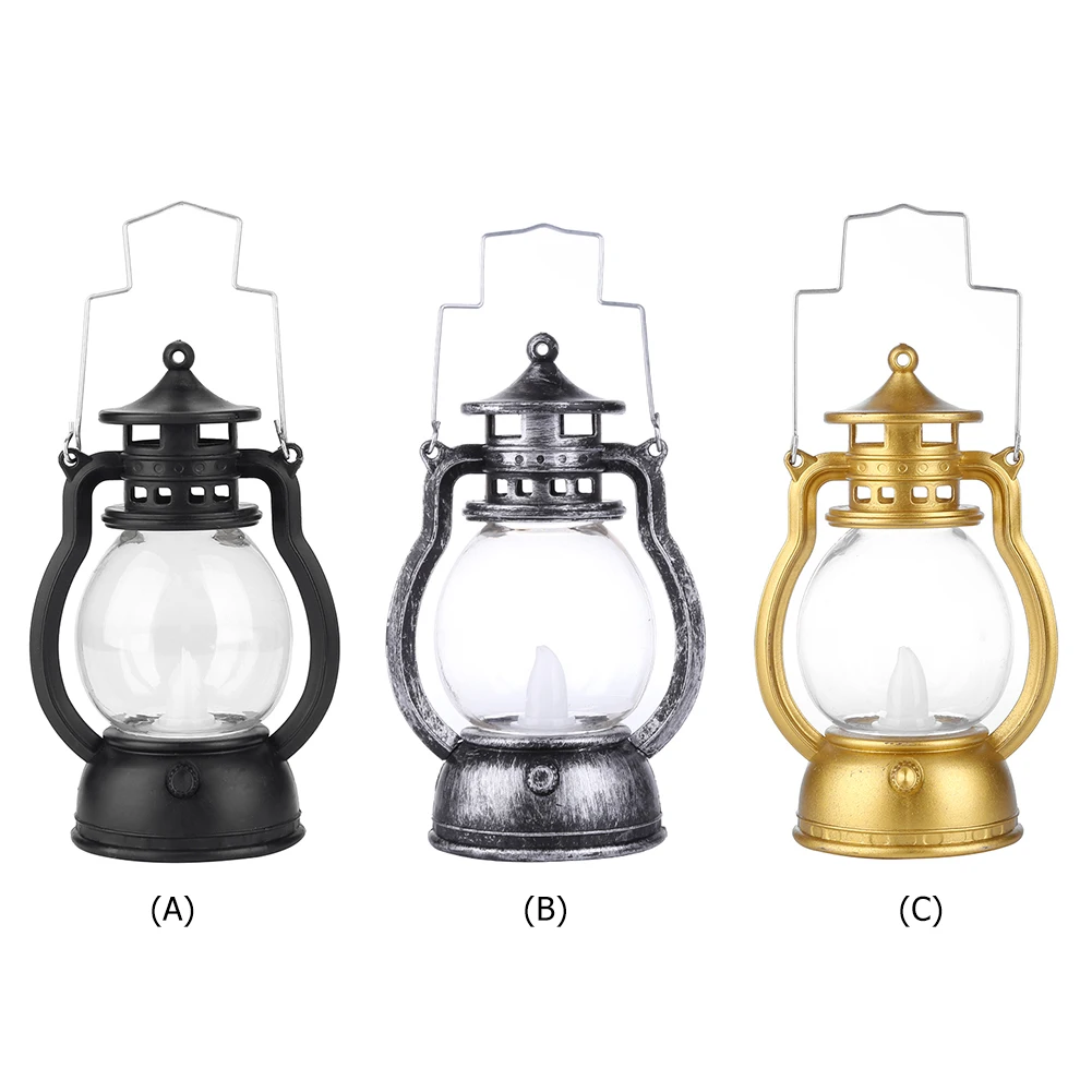 

Home decoration power outage emergency outdoor light Retro Classic Kerosene Lamp Portable LED Lantern Lights Antique Ornament