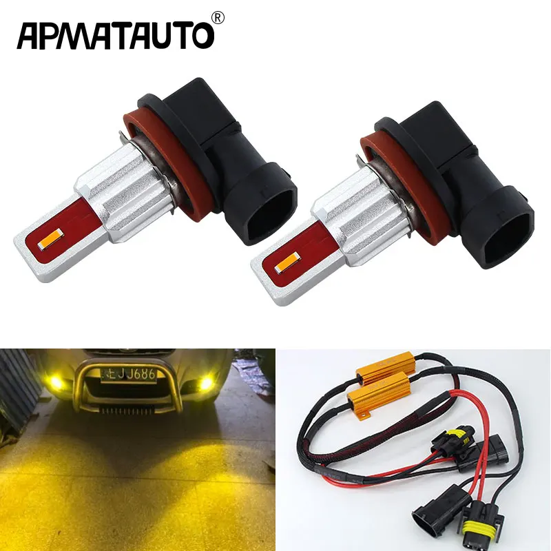 

2pcs CANbus H11 H8 LED Car Fog Light Bulbs H9 H16(IP) 9005 9006 H7 2000Lm 6000K White 3000K Yellow Crystal Blue Auto DRL Foglamp