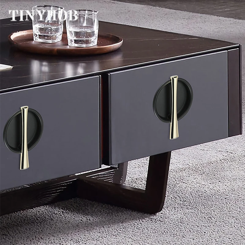 Невидимая Скрытая ручка Встроенная из цинкового сплава европейская Мебельная