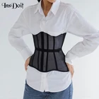 Женский корсет под грудь InsDoit, готический винтажный уличный бандажный элегантный пояс в стиле Харадзюку, пикантный облегающий Повседневный корсет для талии