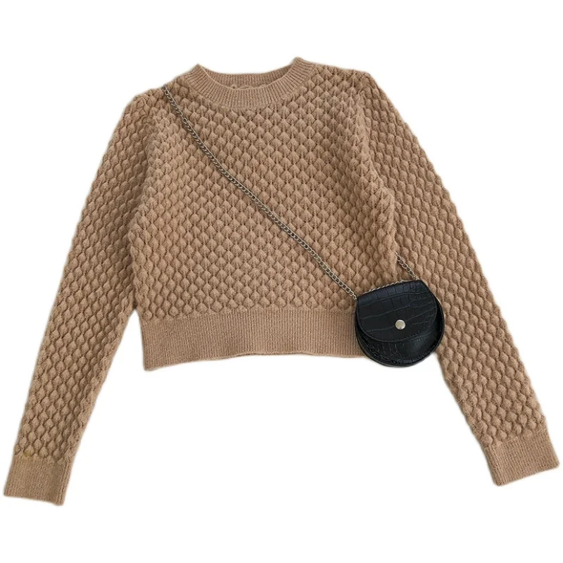 

Fall 2020 crop sweater kawaii cute sweaters knitted sweater pink women winter clothes women pullover sweater sexy top