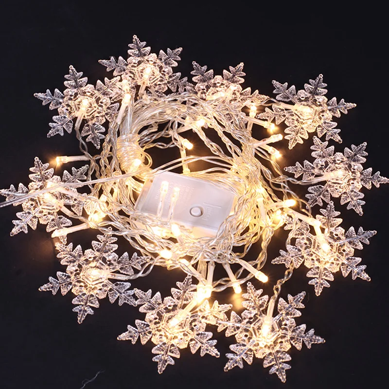 

1pc 4M Christmas Decoration Curtain Snowflake LED String Lights 8 Modes Flashing Lights Curtain Light Outdoor Party Lights 220V