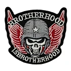 Нашивки с вышивкой Крылья братства, значок в стиле милитари с черепом, термонаклейка для одежды, байкерская куртка, жилет сделай сам