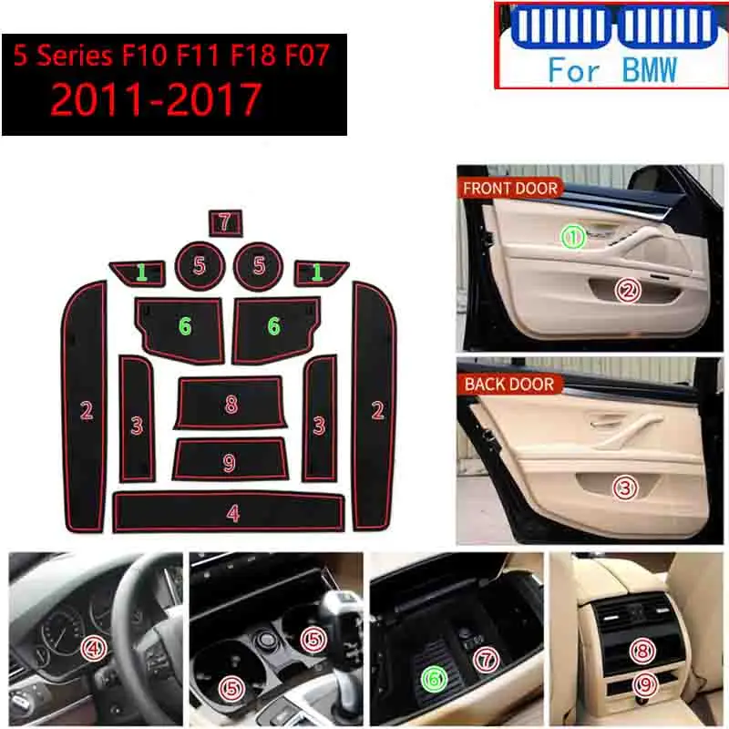 Автомобильный Стайлинг дверной коврик с желобом Нескользящие коврики прорезями