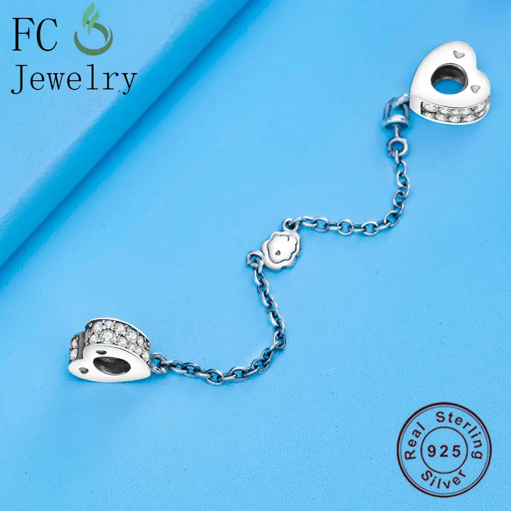 Женский браслет из серебра 925 пробы с сердечками и фианитами | Украшения