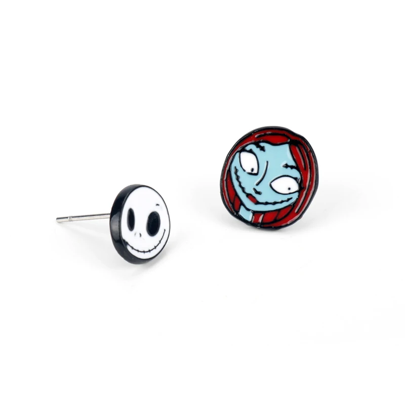 Anime One Piece Luffy Tom and Jerry Alice in Wonderland Stud Earrings The Nightmare Before Christmas Jack Sally Cute Earrings