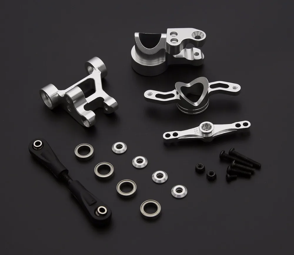 CNC Металлические рулевые комплекты серебристые для 1/5 losi 5ive-T ROVAN LT rc автомобильные