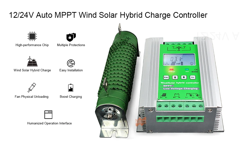 Комплект Генератора ветряной турбины 12/24 В переменного тока 600 Вт домашняя