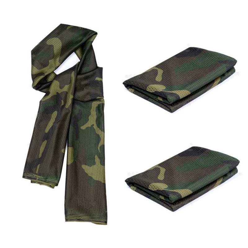 Тактический Камуфляжный Военная сеть шарф сетчатый мужской дышащий Шарф для