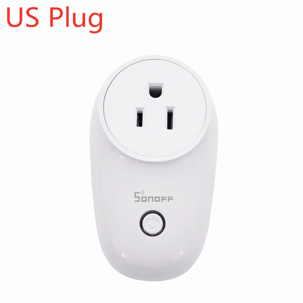 US Plug Sonoff S26 Wi-Fi умная розетка EU/US/UK/CN/AU беспроводной штекер умный дом переключатель розетки работает с Alexa Google Home iftt - Комплект: US Plug