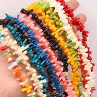 natural stone irregular stick colorful coral beads 38cm loose isolation beads for jewelry making diy necklace bracelet accessory