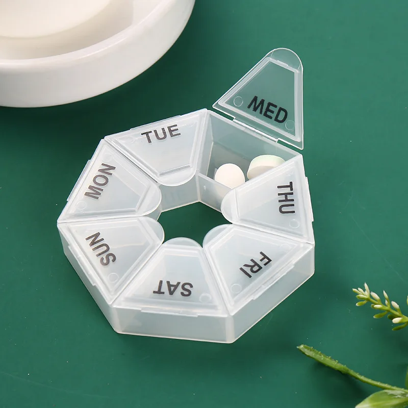 

✅2Pcs/set Pill Plastic Case 7 Days Tablet Candy Box Portable Storage Tablet Box Travel Organizer Pill Dispenser Container