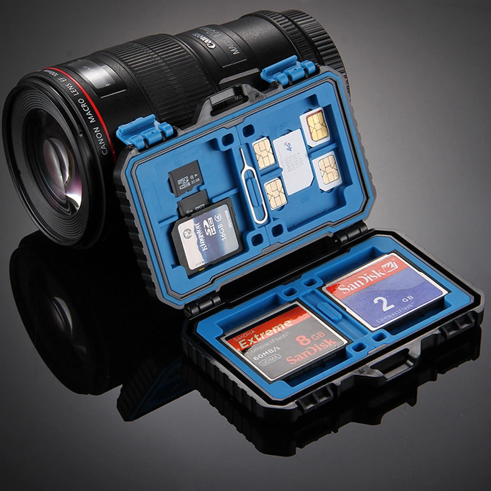 

Practical Anti Lost Portable 27 Slot Buckle Closure Large Capacity Shockproof Camera Accessory Waterproof Storage Card Case