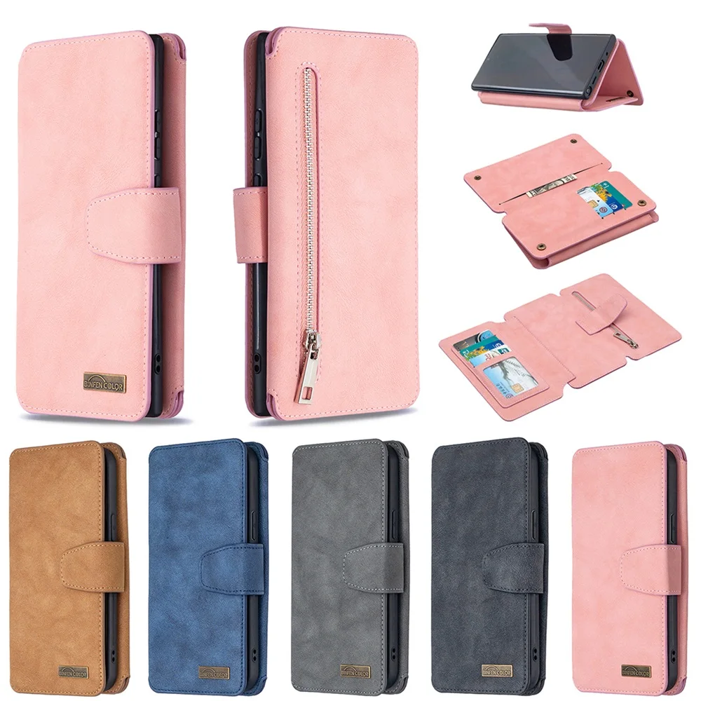 

Wallet Phone Case For Samsung NOTE20 S20Ultra S10 S9 S20 PLUS S10E Cover Ultra Case Leather Phone Bag Zipper